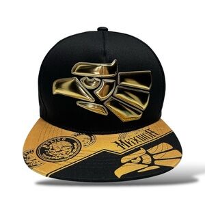 Hecho en México Eagle 3D Gold Vinyl Logo Snapback Baseball Cap